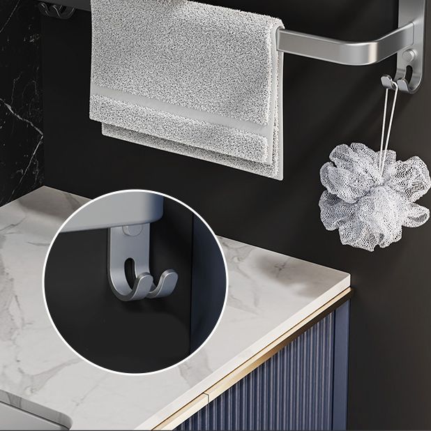 Avtoit | 7-piece Bathroom Accessory Set Modern Aluminum Bathroom Set in Silver