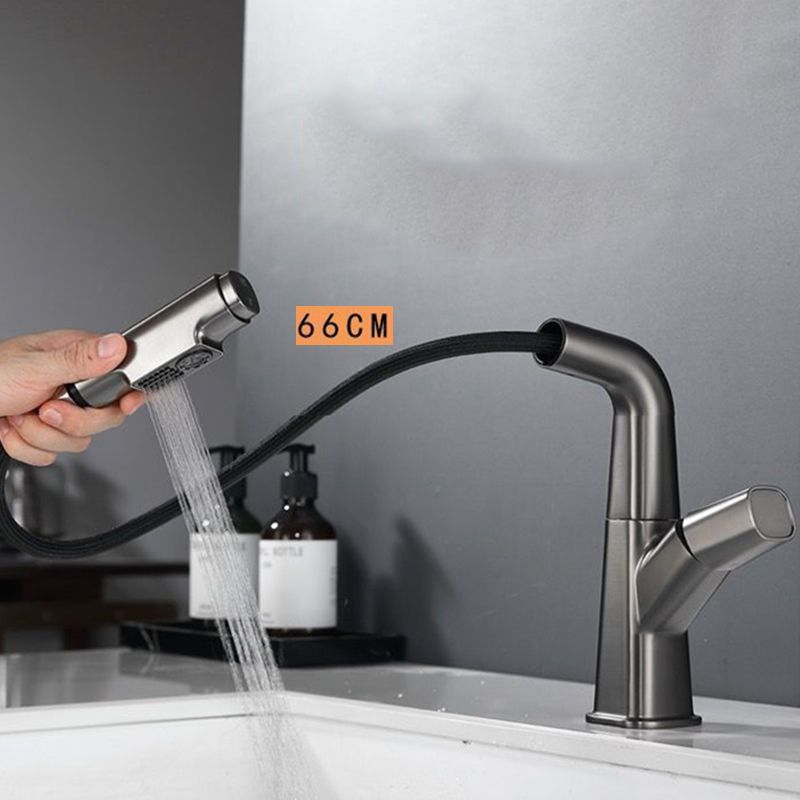 Avtoit | Modern Vessel Sink Faucet Brass Lever Handles Swivel Spout Sink Faucet