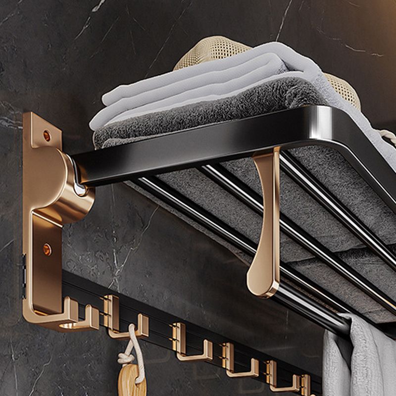 Avtoit | Black and Brass Bathroom Hardware Set Modern Stainless Steel Bathroom Shelf/Towel Holder/Paper Holder