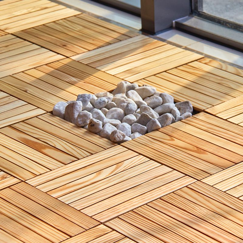 Avtoit | 7-Slat Square Wood Terrace Tiles Laying Pattern Outdoor Terrace Tiles