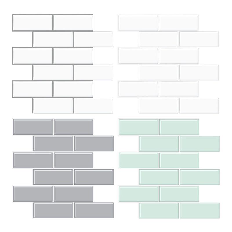 Avtoit | Tile Peel & Stick Rectangle Waterproof Solid Plastic Peel & Stick Subway Tile for Shower