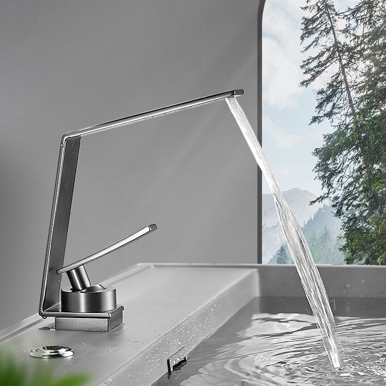 Avtoit | Metal Waterfall Spout Sink Faucet Lever Handles Vessel Sink Faucet