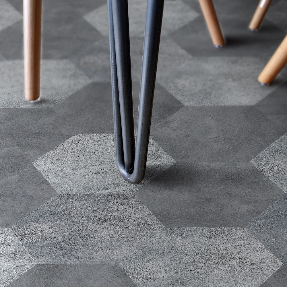 Avtoit | Peel and Stick Vinyl Floor Dark Matte Vinyl Floors with Stone Look