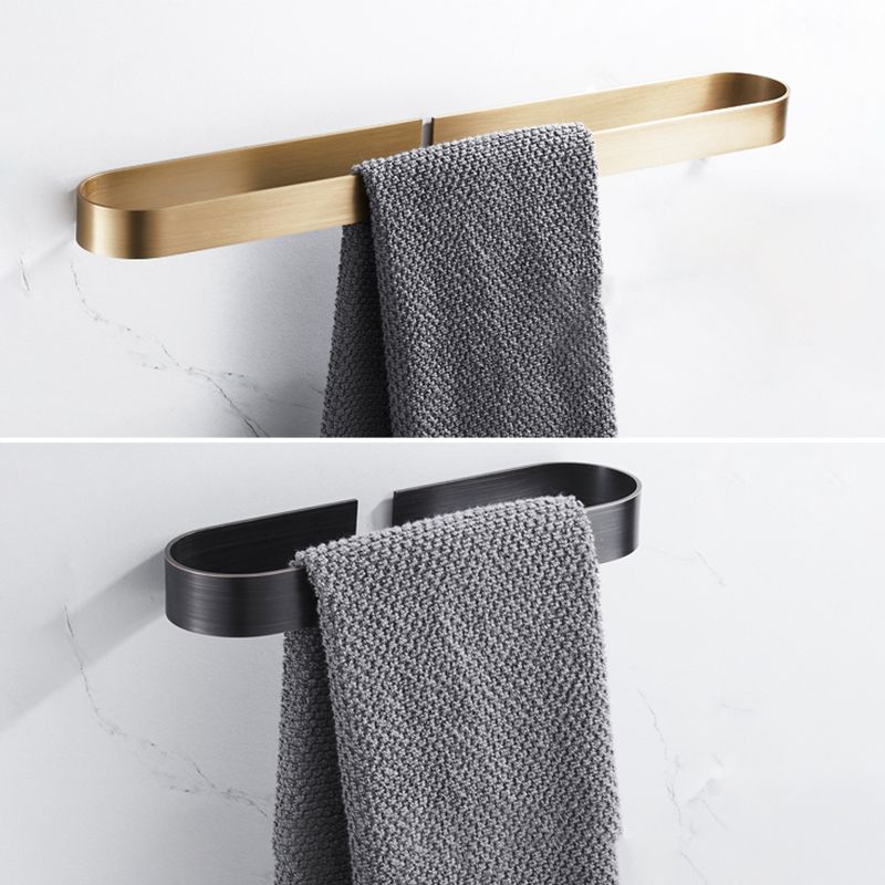 Avtoit | 2-piece modern bathroom hardware set in gold/black, towel holder