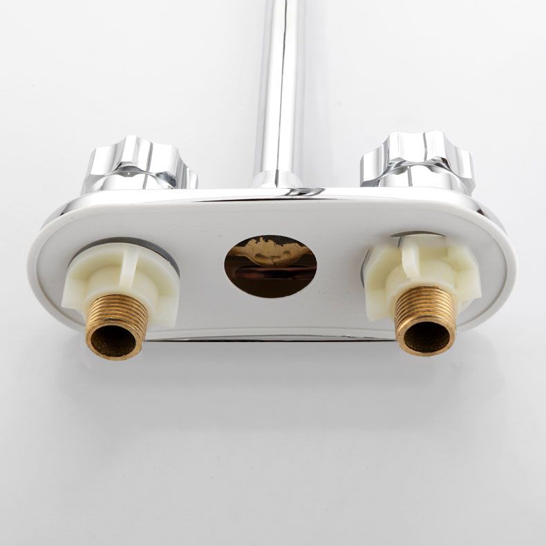 Avtoit | Modern Center Set Mixer Tap Chrome 2 Knob Handles Swivel Spout Basin Mixer Tap