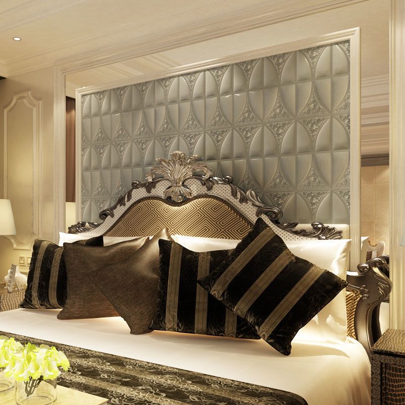 Avtoit | Modern Style Plastic Wall Panel Living Room Peel and Stick 3D Wall Covering