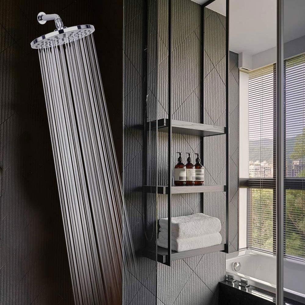 Avtoit | Contemporary Fest Shower Head Round Shower Head Combo in Silver