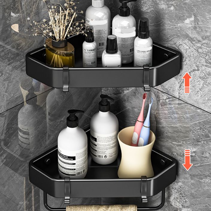 Avtoit | Modern Black-White Metal Bath Hardware Set Bath Shelf Bathroom Hardware Set