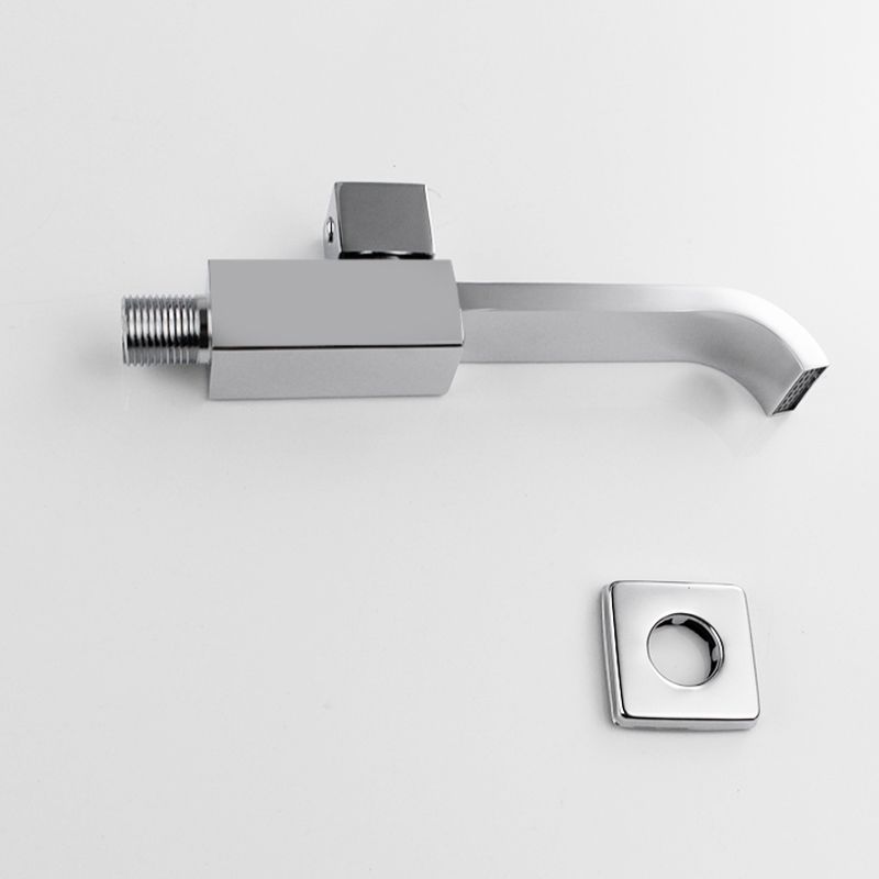 Avtoit | Contemporary Wall Mounted Bathroom Faucet Handle Knob Solid Brass Square Faucet