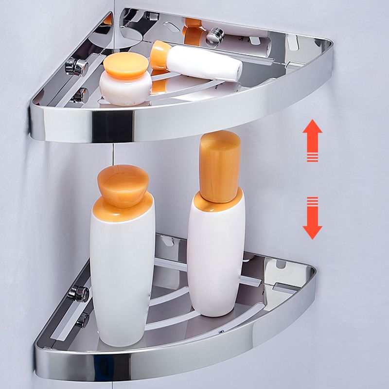 Avtoit | Silver/Black Bathroom Set Modern 1/2/3 Piece Anti-Rust Bathroom Shelf