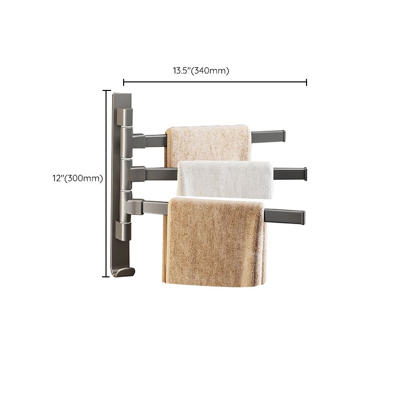 Avtoit | Contemporary Gray Bathroom Accessory Set Aluminium Towel Holder