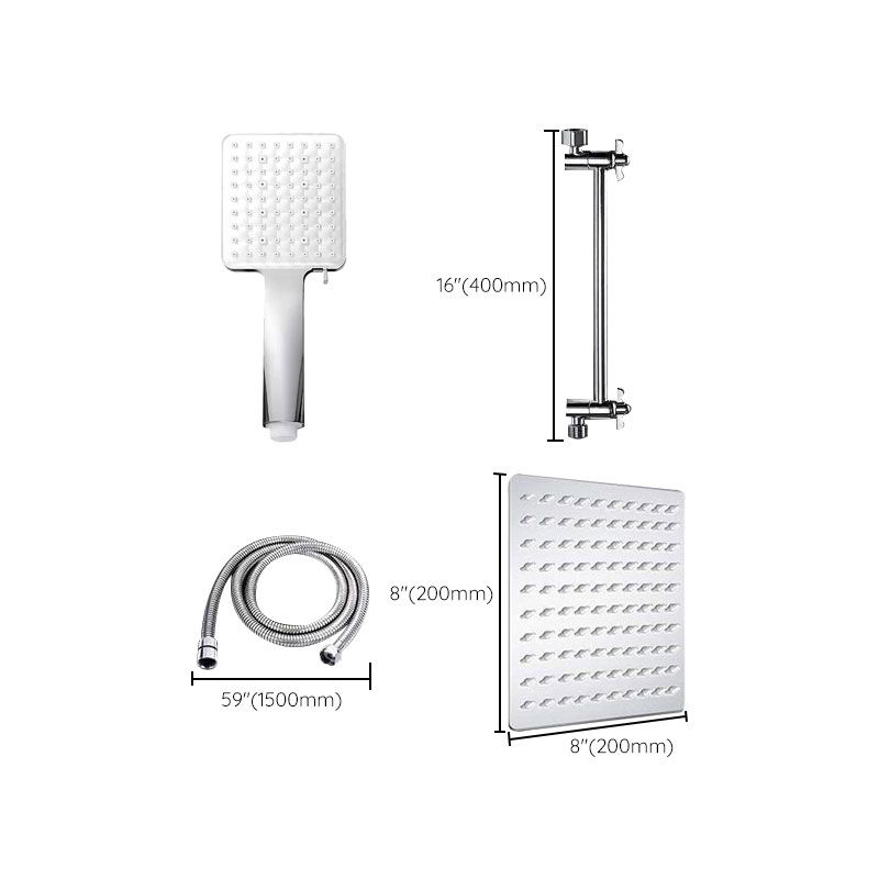 Avtoit | Contemporary Shower Head Combination Polished Stainless Steel Wall-Mounted Shower Head