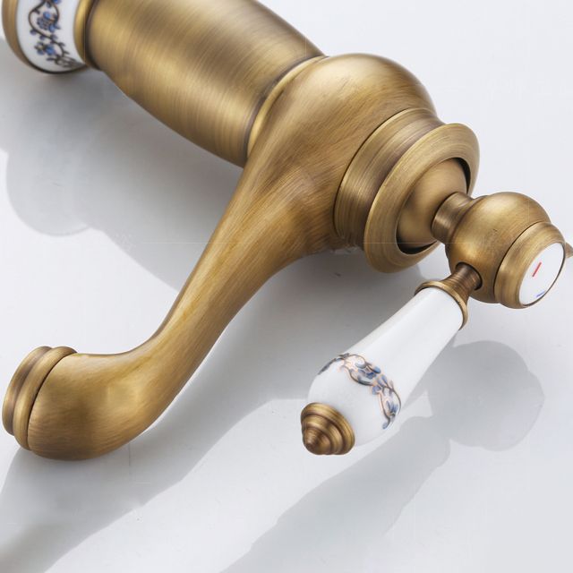 Avtoit | Low arch country vessel faucet single lever brass faucet for bathroom