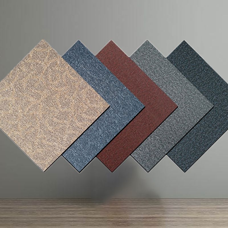 Avtoit | Square Plastic Floor Water-Repellent Fabric Look Peel & Stick Floor Tiles