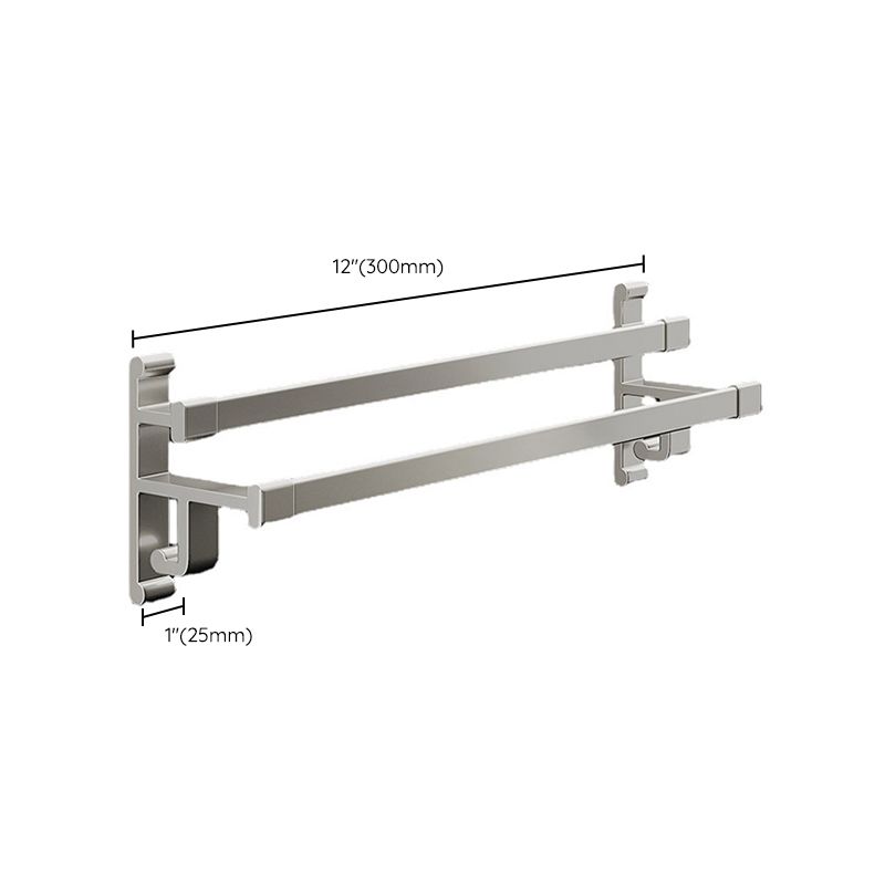 Avtoit | Gray Bathroom Accessory Set Contemporary Style Aluminum Towel Bar