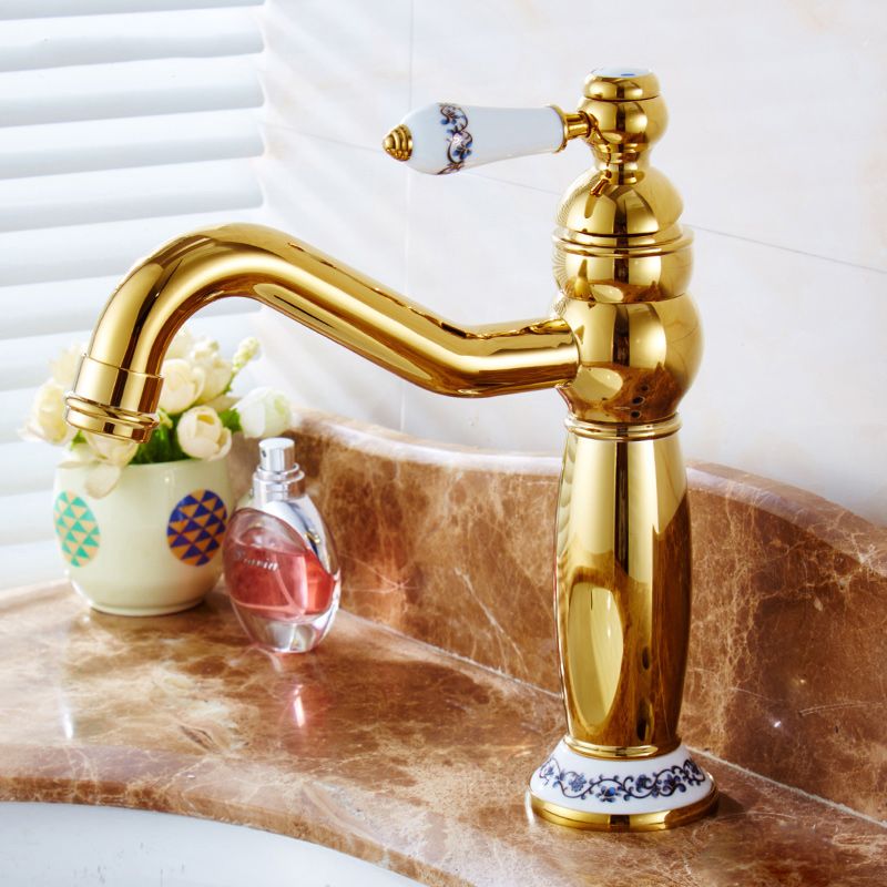 Avtoit | Glam Vessel Faucet Swivel Spout Lever Handle Sink Faucet