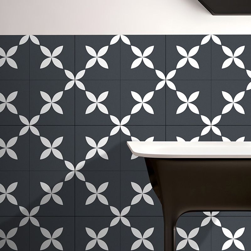 Avtoit | Square Indoor Vinyl Flooring Peel and Stick Floral Print Waterproof Vinyl Flooring