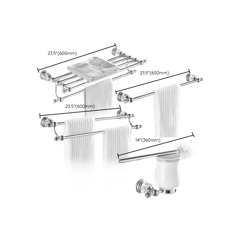 Avtoit | Modern Bathroom Accessories Hardware Set Silver Accessories Hardware Set