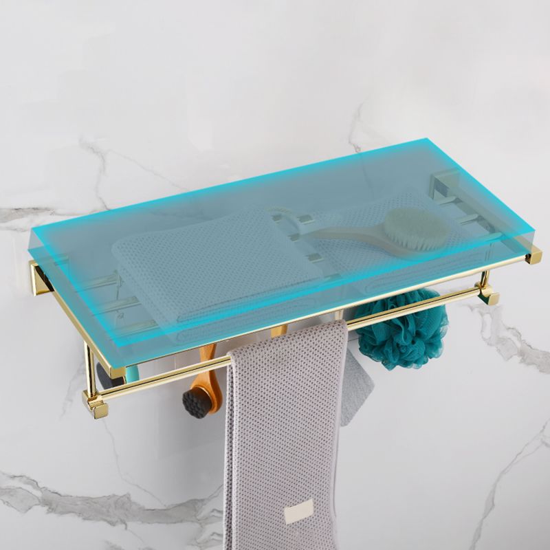 Avtoit | Gold Modern Bathroom Set, Polished Gold, 4 Pieces, Towel Holder, Paper Holder