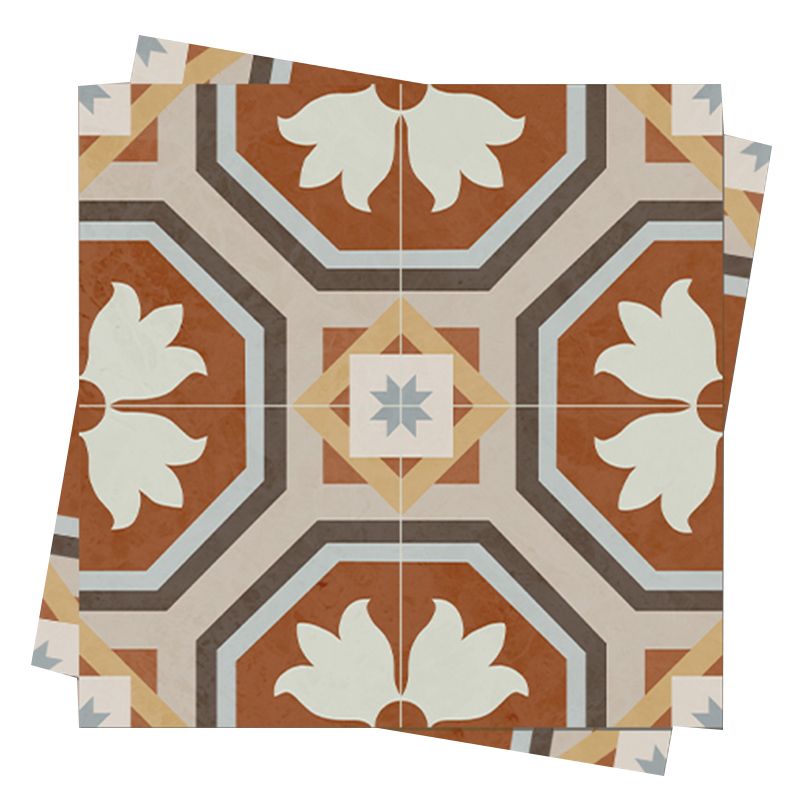 Avtoit | Square Indoor Vinyl Floor Peel and Stick Flower Pattern Waterproof Vinyl Floor
