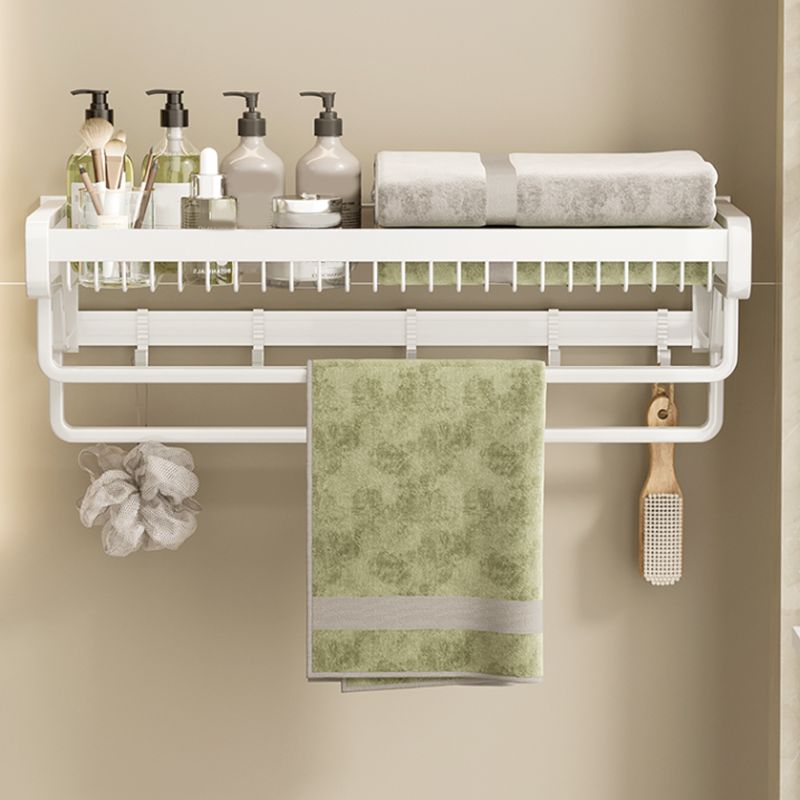 Avtoit | Contemporary bathroom accessory set made of matte stainless steel-aluminum with bathrobe hook/bath shelf
