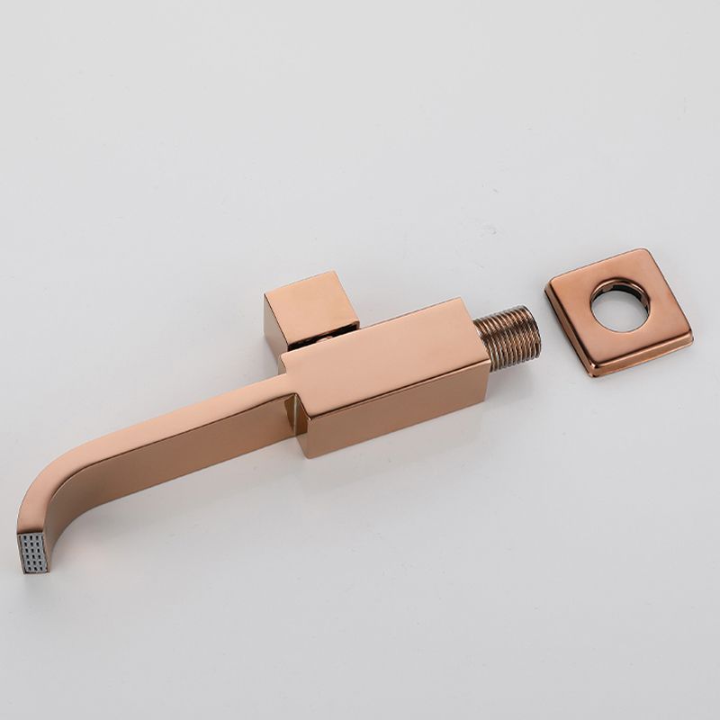 Avtoit | Contemporary Wall Mounted Bathroom Faucet Handle Knob Solid Brass Square Faucet