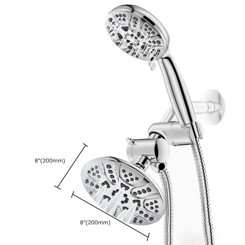 Avtoit | Contemporary Shower Combo Dual Shower Head Chrome Ceiling Mounted Round Shower Head