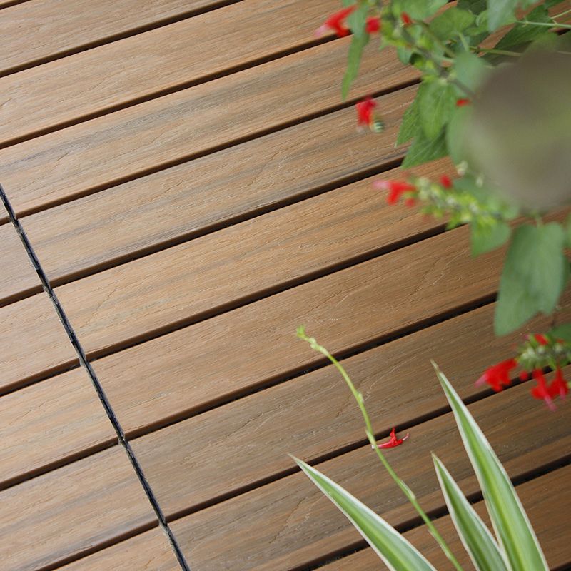Avtoit | Interlocking composite deck tiles Striped pattern patio tiles