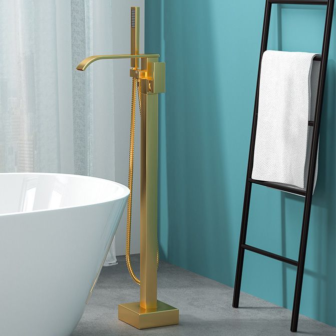 Avtoit | Modern Freestanding Bathtub Faucet Copper Floor Mounted Freestanding Bathtub Faucet