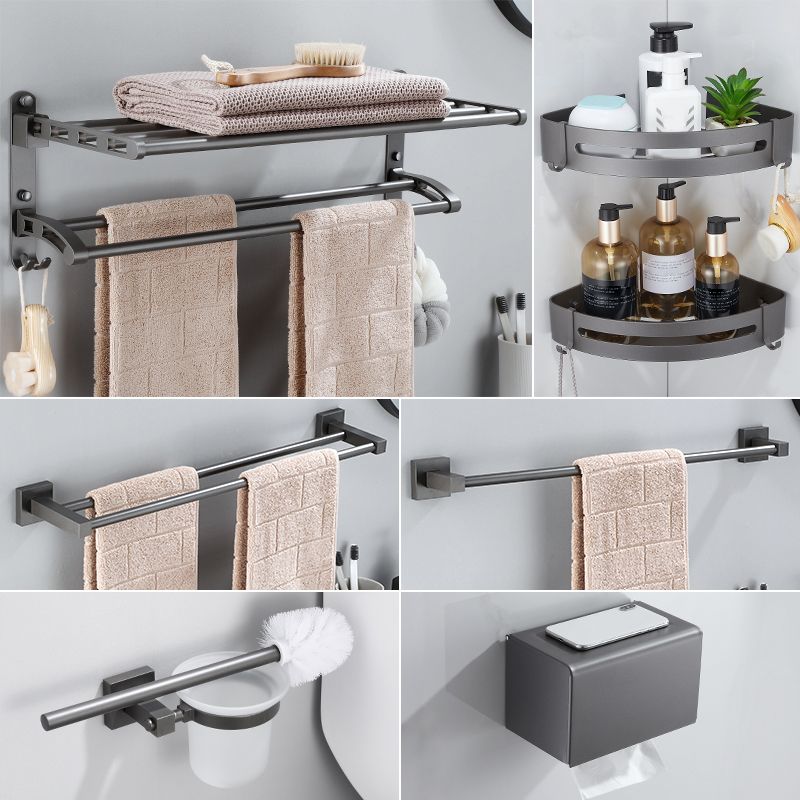 Avtoit | Contemporary bathroom accessories single piece or in a set made of gray metal