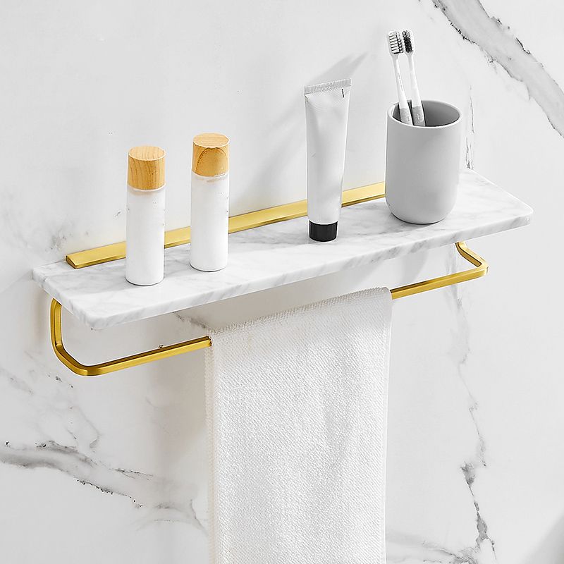 Avtoit | 7-piece bathroom accessory set marble and metal bathroom hardware