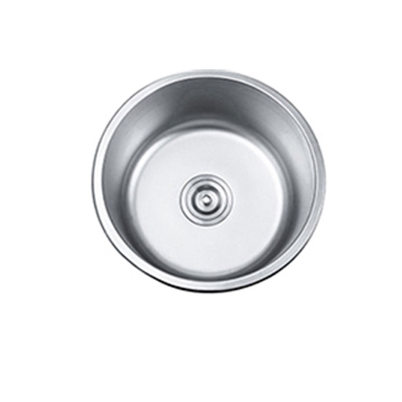 Avtoit | Round Single Bowl Kitchen Sink Stainless Steel Sink with Drain Strainer Set