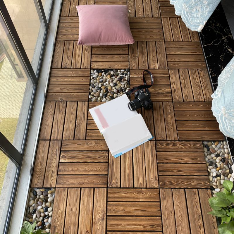 Avtoit | Outdoor composite decking tiles with snap-in stripe detail kit decking tiles