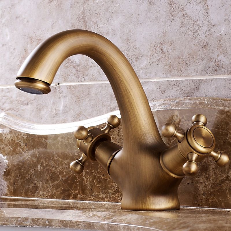 Avtoit | Glam Style Copper Tub Faucet Low Arc Deck Mounted Tub Faucet Set