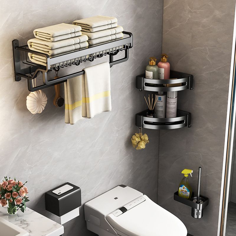 Avtoit | Matt Black 2-piece modern bathroom accessories as a single item or as a set with bath shelf