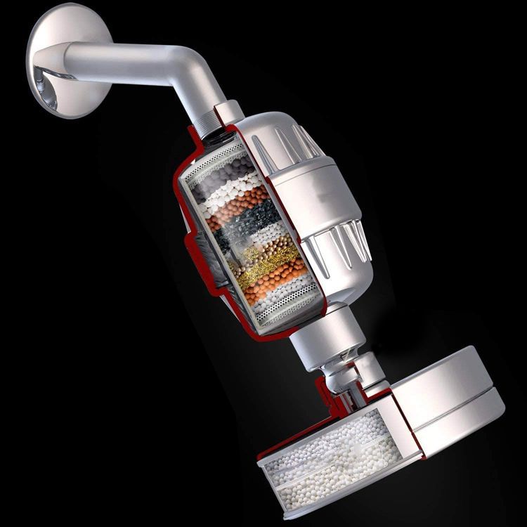 Avtoit | Contemporary solid shower head in silver with Catalyst wall-mounted shower head