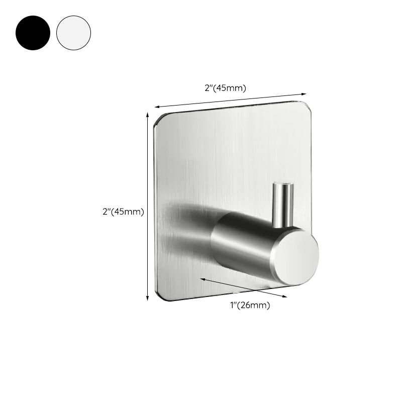 Avtoit | Modern Bathroom Hardware Set in Stainless Steel Brushed Chrome Towel Bar/Ring & Bathrobe Hook
