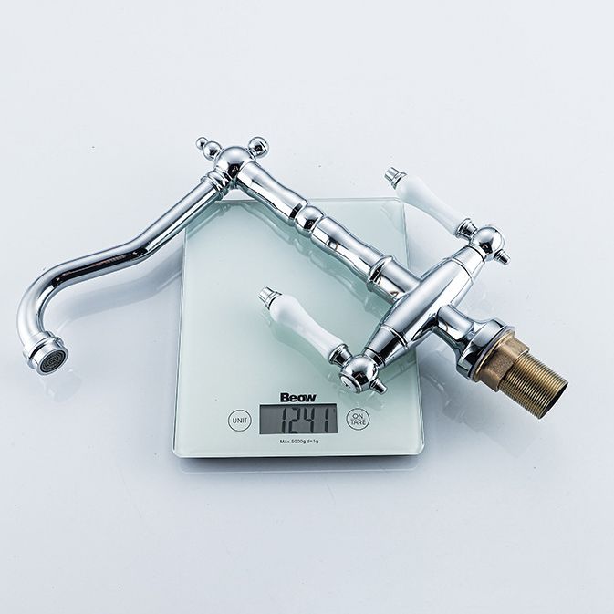 Avtoit | Traditional Kitchen Bar Faucet Double Handle High Arc No Sensor Bar Faucet