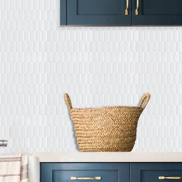 Avtoit | Modern Peel & Stick Field Tile PVC Hexagon Mosaic Tile Peel and Stick Back Wall