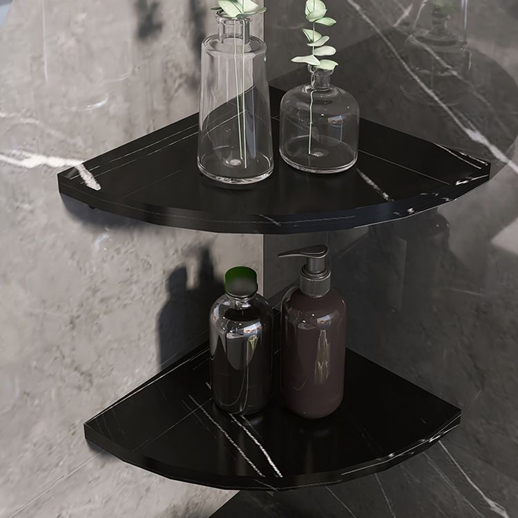 Avtoit | 3-piece modern bathroom accessory set marble and metal bathroom shelf
