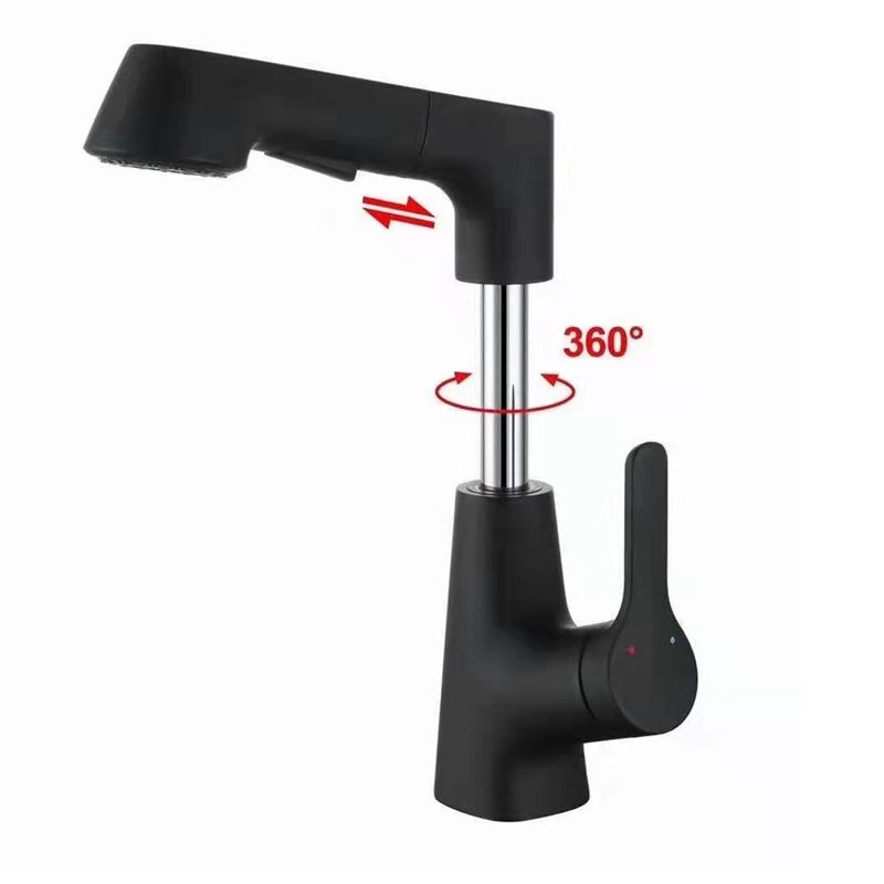 Avtoit | Centered Sink Faucet Contemporary Pull-Out Faucet with Single Handle Operation