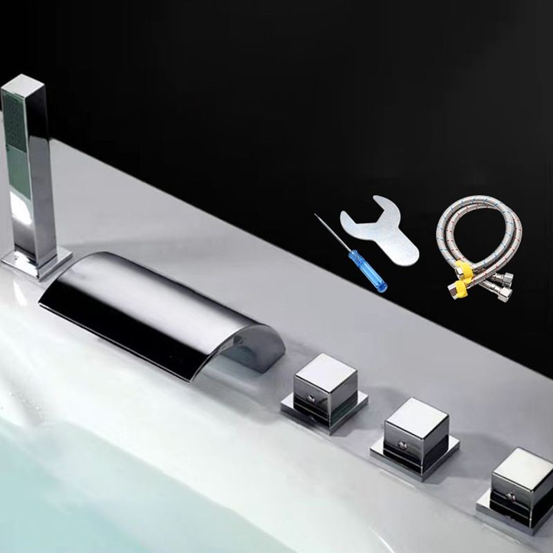 Avtoit | Contemporary Style Bathroom Faucet Metal Deck Mounted Bathroom Faucet