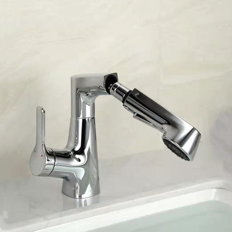 Avtoit | Centered Sink Faucet Contemporary Pull-Out Faucet with Single Handle Operation