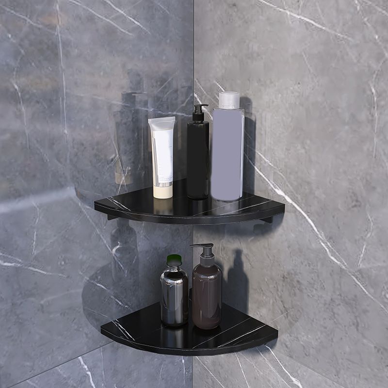 Avtoit | 3-piece modern bathroom accessory set marble and metal bathroom shelf