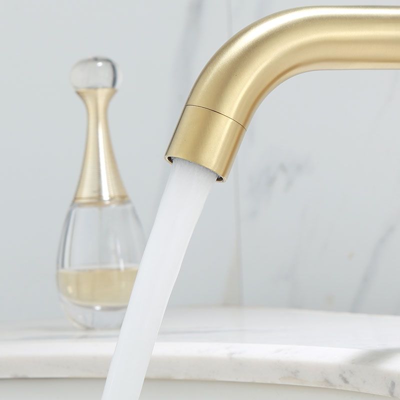 Avtoit | Deck Mounted Roman Tub Faucet Low Arc Tub Faucet Set in Gold