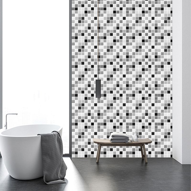 Avtoit | Tile Stripping & Gluing Square Mosaic PVC Stain Resistant Stripping and Gluing Plates for Shower 5 Pack