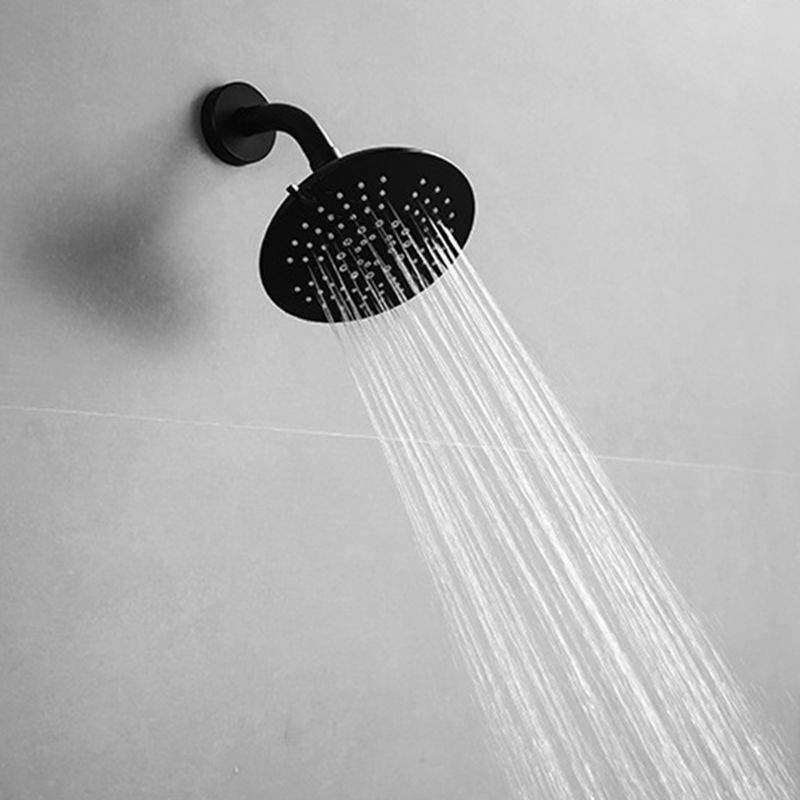 Avtoit | Round Fixed Shower Head Matte Black 5 Spray Patterns Wall Mounted Shower Head