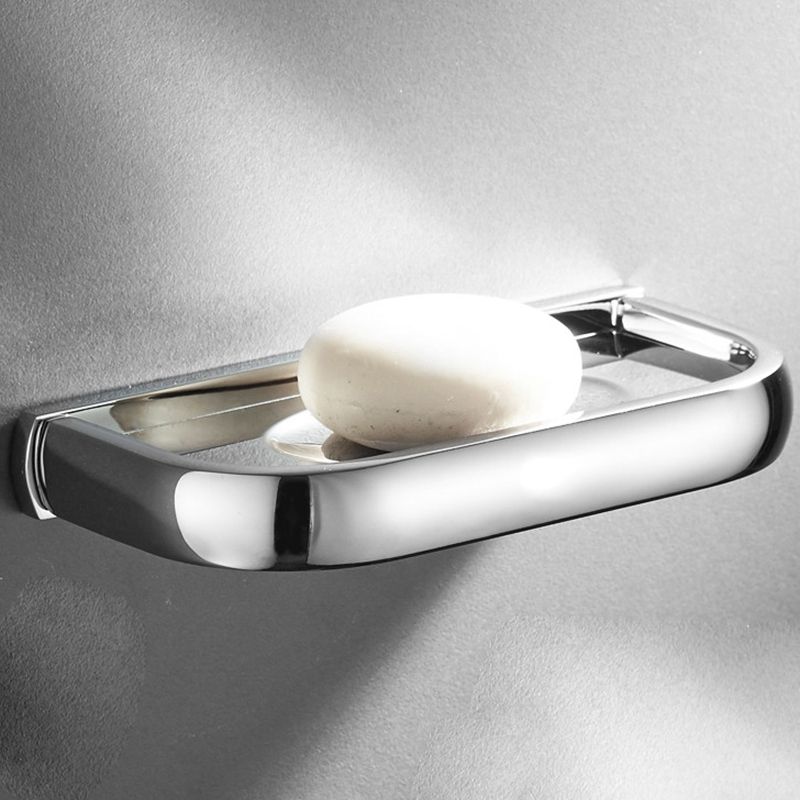 Avtoit | Contemporary silver bathroom set with bathroom shelf and towel rail