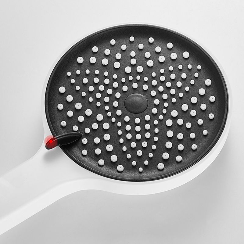Avtoit | Round Shower Set White Wall Mounted Hand Shower Lever Handle Shower Hose Swiveling Shower Set