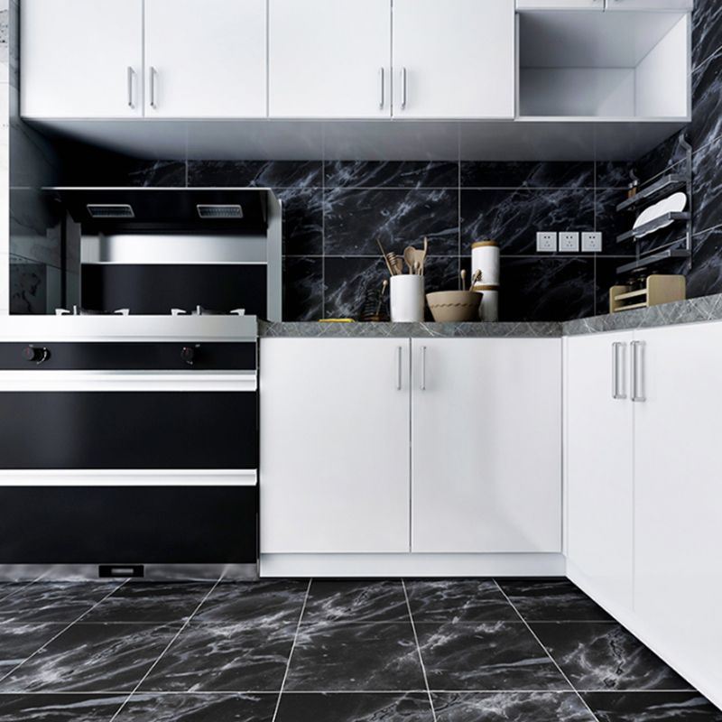 Avtoit | Peel and Stick Vinyl Floor Dark Gloss Vinyl Floor with Square Edge